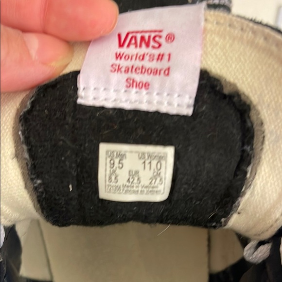 Vans Black and Blue High-Top Sneakers - Picture 3 of 3